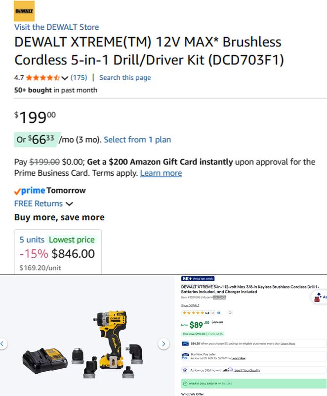 DEWALT XTREME 5-IN-1 DRILL KIT — $89