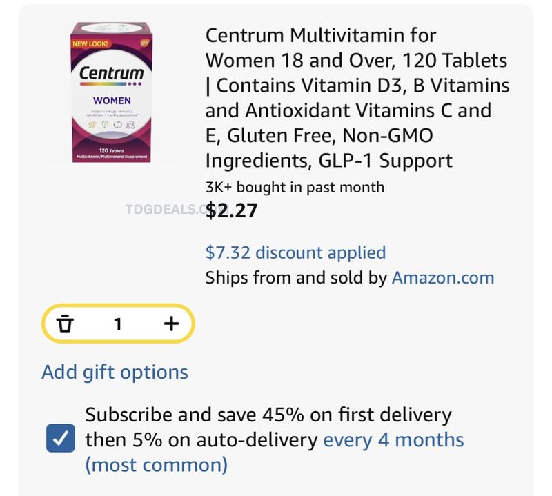 CENTRUM WOMEN 120-COUNT $2.27 💊