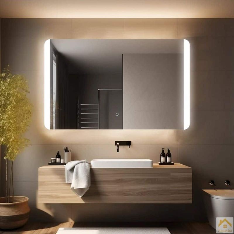 Sxiawe - 30 in. W x 48 in. H Modern Rectangular Backlit LED Frameless Wall Mirror Bathroom Vanity Mirror