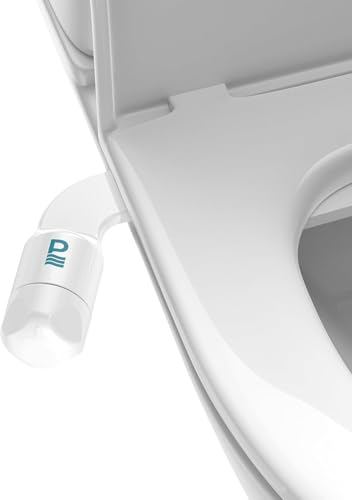 Ultra-Slim Bidet Attachment for Toilet - Dual Nozzle with Adjustable Cold Water Pressure for Frontal/Rear Wash & Self-Cleaning, Hygienic Bidets for Existing Toilets, White