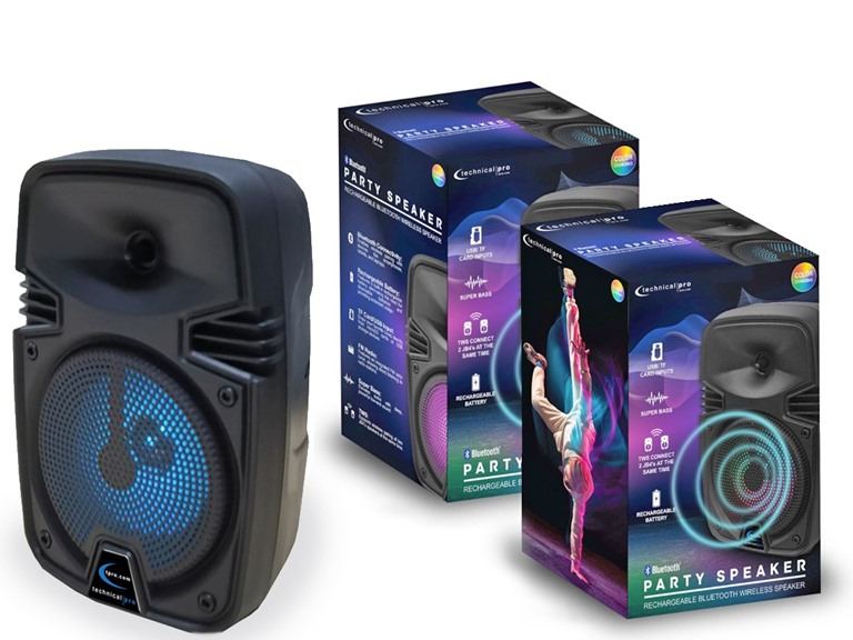 Portable 4" LED Bluetooth Speaker