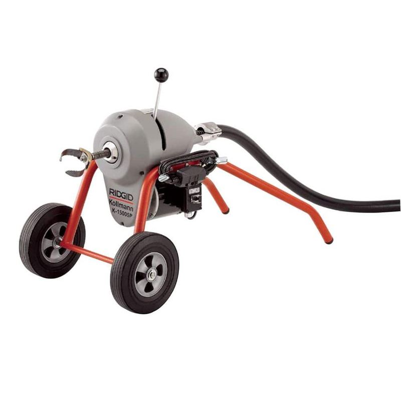RIDGID - K-1500SP-B 120V Drain Cleaning Machine for 2-10 in. Lines 150 ft. C-11 Cable A34-15 Rear Guide Hose 8-Piece Tool Package