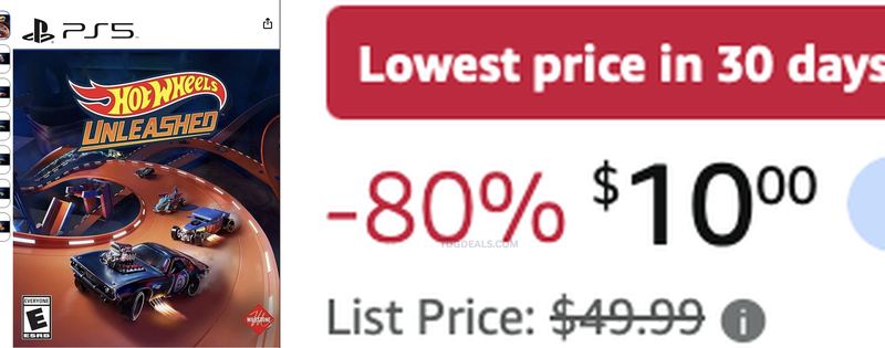 $49.99 HOT WHEELS UNLEASHED PS5 NOW $10 🚨