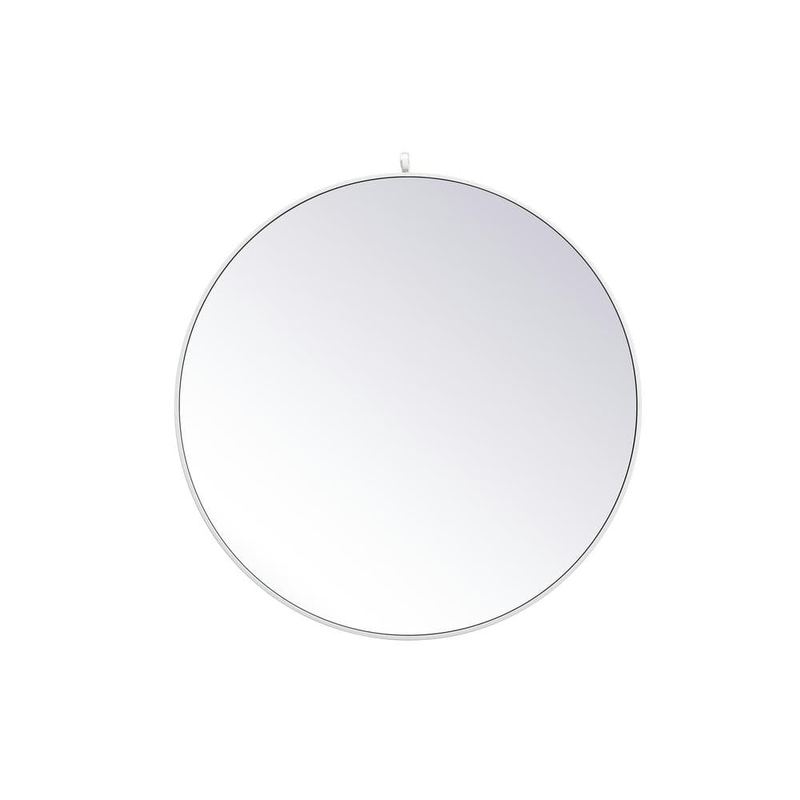 White 39 in. W x 39 in. H Round Vanity Mirror