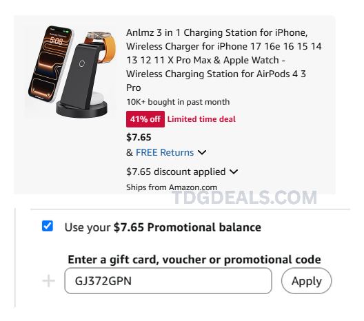3-IN-1 CHARGING STATION $7.65 🔋