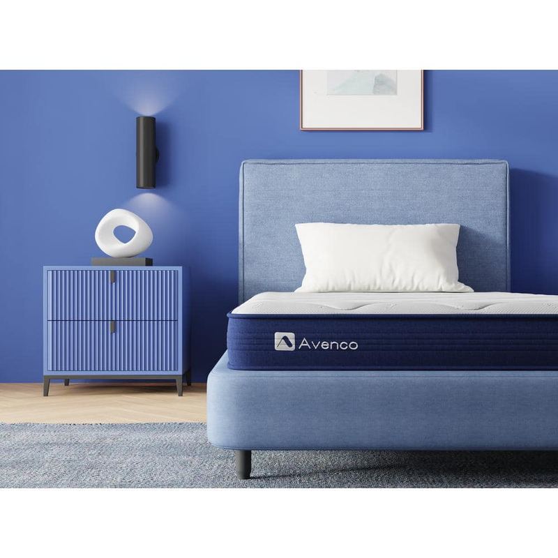 Avenco - Queen Medium Firm Hybrid Gel Infused Memory Foam 8 in. Bed-in-a-Box Mattress