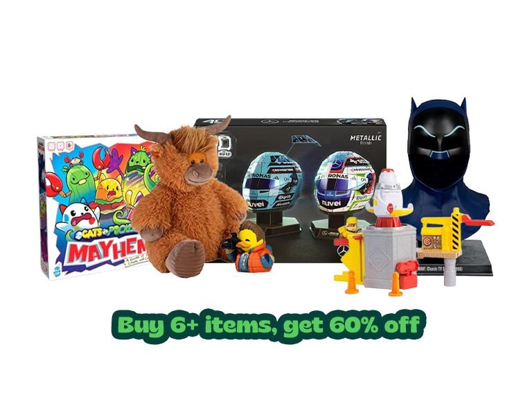 Toymania! Buy 6+ Items Get 60% Off!