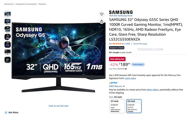 SAMSUNG ODYSSEY G5 DEAL 🖥️