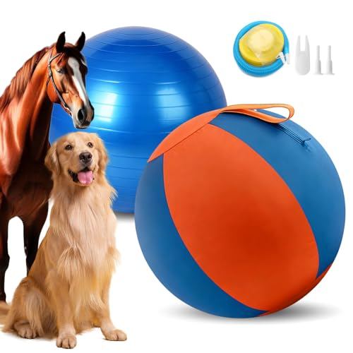 Velupet Zoom 25" Herding Ball for Dogs,Blue and Orange Jolly Ball for Dogs,for Australian Shepherd,for German Border Collies,Durable Waterproof Outdoor Play