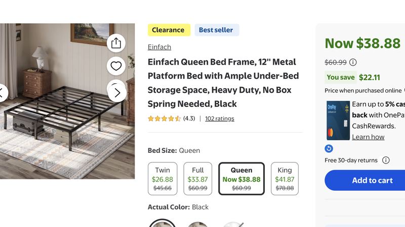 $61 - Queen Bed Frame🛌