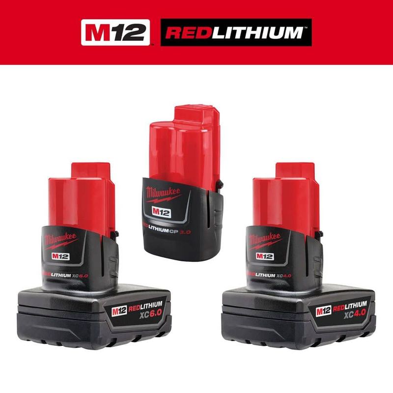 Milwaukee - M12 12-Volt Lithium-Ion 6 Ah/4 Ah/2 Ah Extended Capacity Battery Packs (3-Batteries)