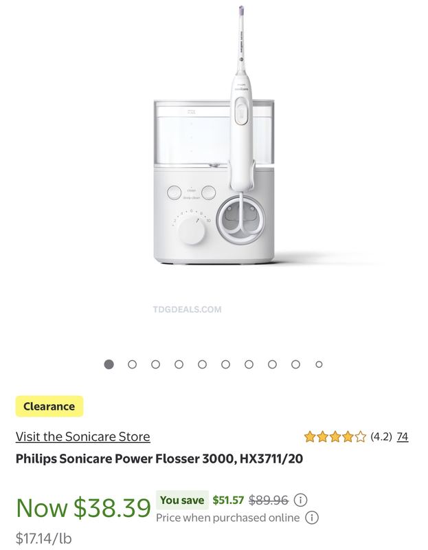This Philips Sonicare Power Flosser just dropped to $38.39 at Walmart.