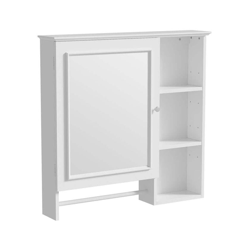 Nestfair - 28.86 in. W x 4.49 in. D x 27.99 in. H Bathroom Storage Wall Cabinet in White