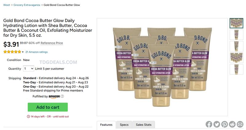GOLD BOND COCOA BUTTER GLOW — $3.91