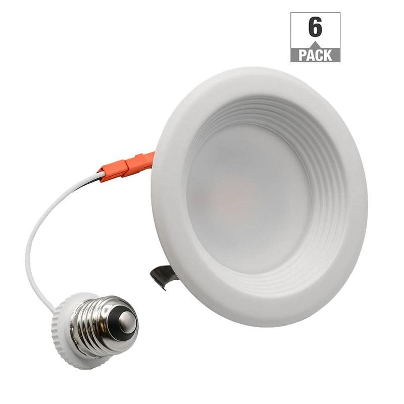ETI LIGHTING - Altair 4 in. Retrofit Downlight Integrated LED Recessed Trim Light 700 Lumens 120 Volt Adjustable CCT Dimmable (6-Pack)
