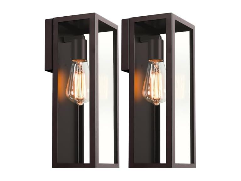 70% OFF: VerRon 2-Pack Outdoor Wall Sconce Clear