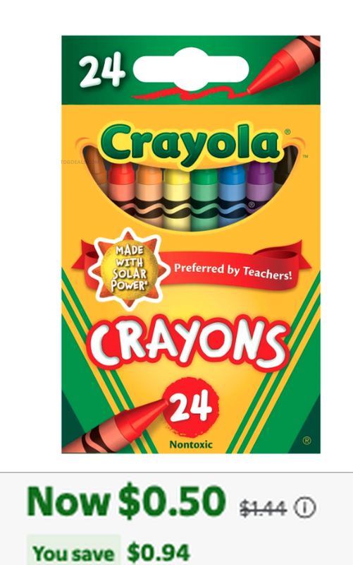 Mark Crayons off your Back to school shopping list