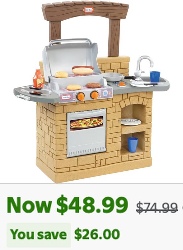 $74.99 LITTLE TIKES COOK 'N PLAY BBQ PLAYSET FOR $48.99