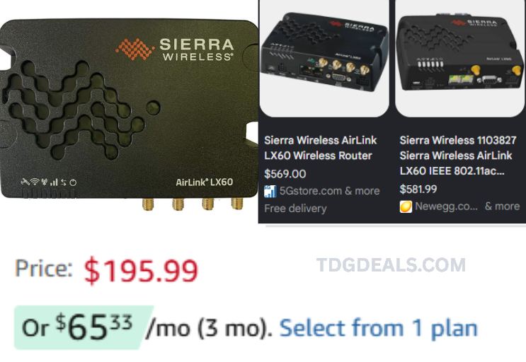 SIERRA WIRELESS AIRLINK LX60 ONLY $195.99