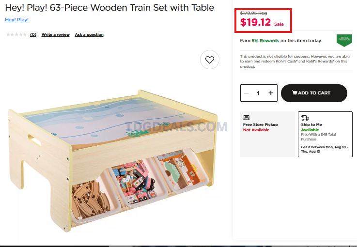 TRAIN TABLE FOR $19.12 🚂