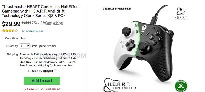 THRUSTMASTER HALL EFFECT CONTROLLER $29.99 🎮