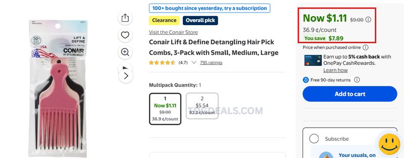 87% OFF CONAIR HAIR PICKS 🔥