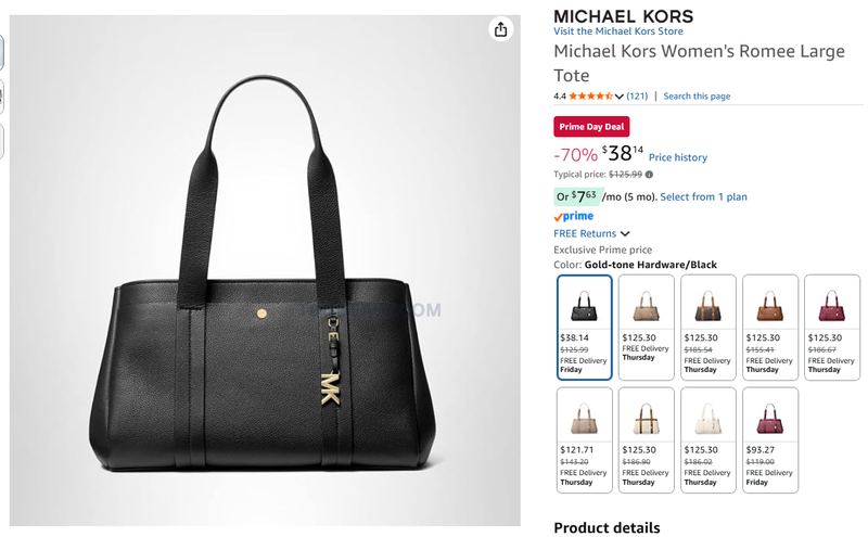 $38 Michael Kors Women's Romee Large Tote