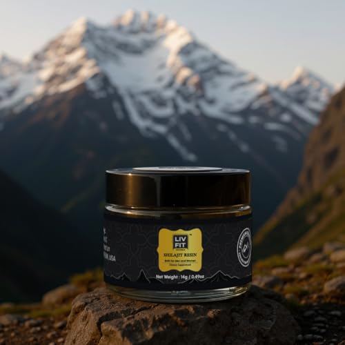 Liv Fit Himalayan Shilajit Resin | 14g (45 Servings) | 100% Pure | Lab-Tested for Purity | Dietary Supplement