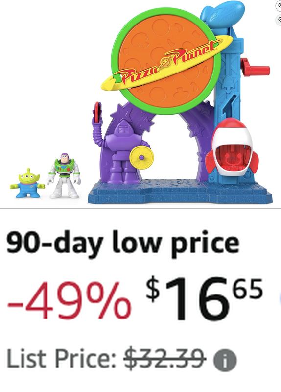 $32.39 IMAGINEXT PIZZA PLANET PLAYSET FOR $16.65