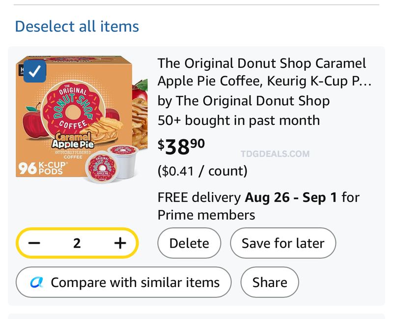 $38 THE ORIGINAL DONUT SHOP CARAMEL APPLE
