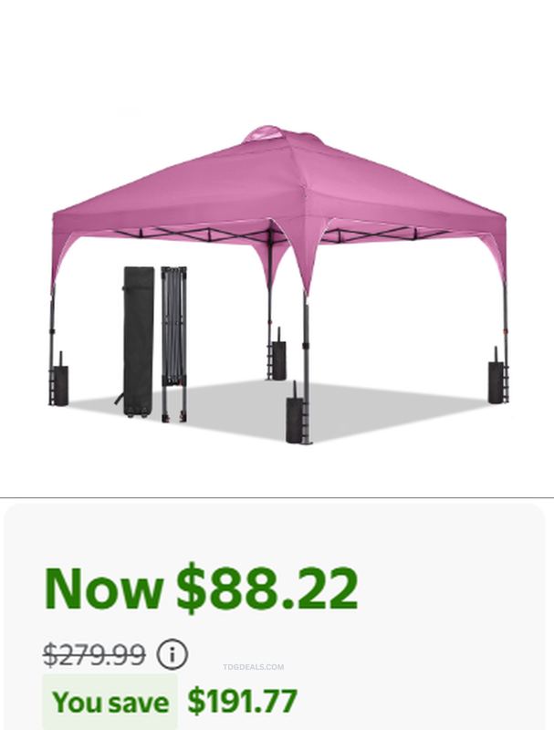 12'X12' POP-UP CANOPY 68% OFF