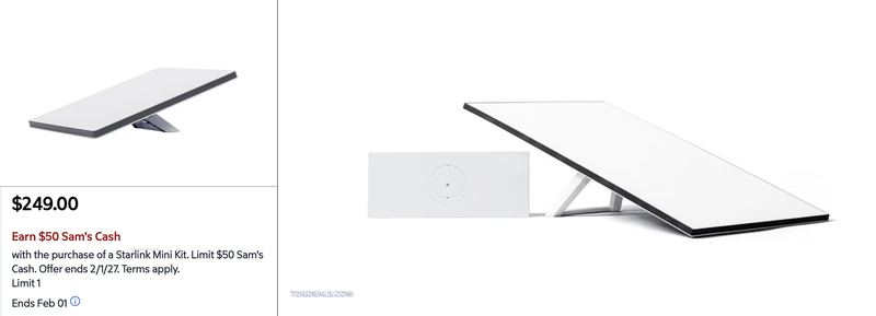STARLINK MINI KIT $50 BACK IN SAM'S CASH