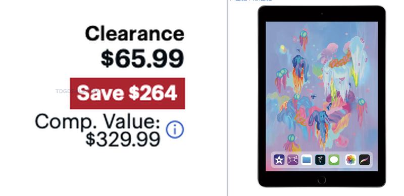 $65.99 Refurbished iPad with Wi-Fi - 32GB - Space Gray