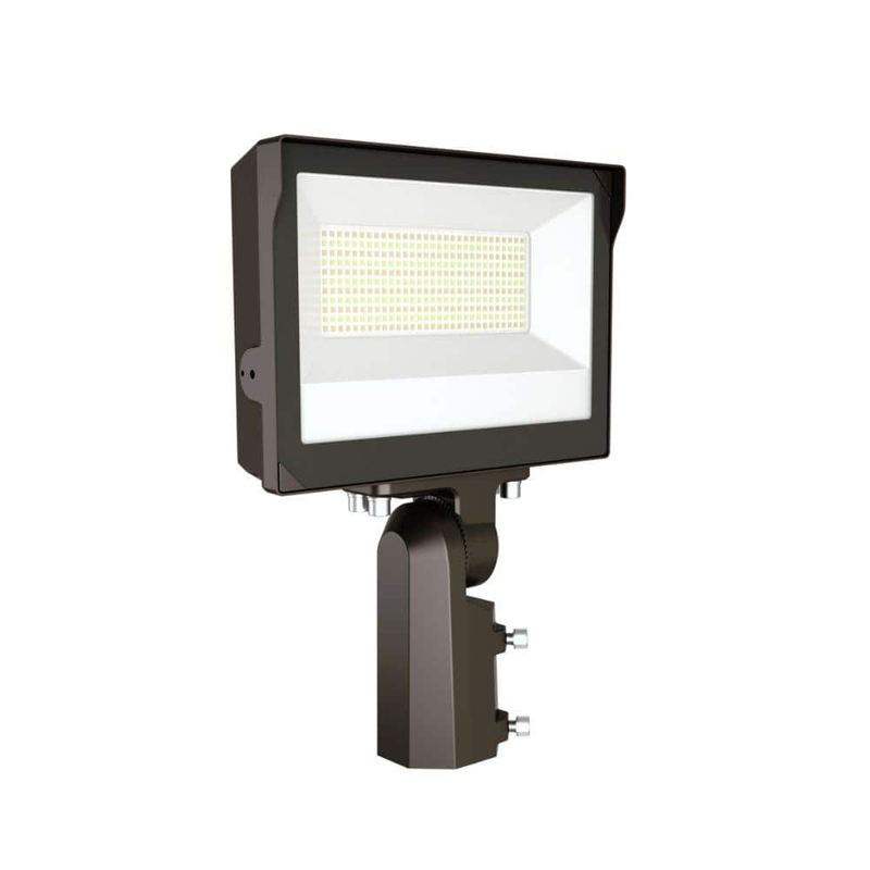 ETI LIGHTING - 400-Watt Equivalent Bronze Integrated LED Flood Light Adjustable 10500-16800 Lumens and CCT with Photocell