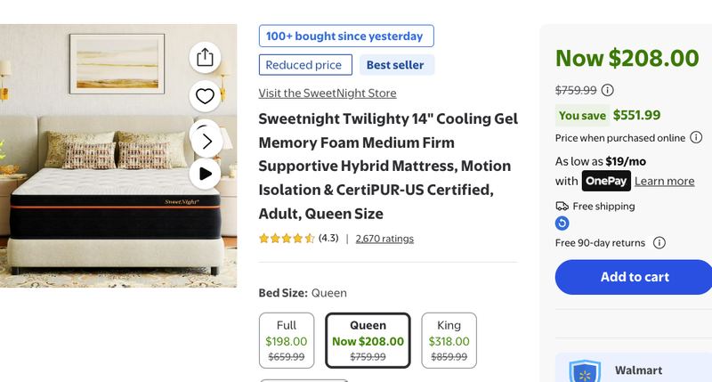 $759.99 - Firm Supportive Hybrid Mattress🛏️