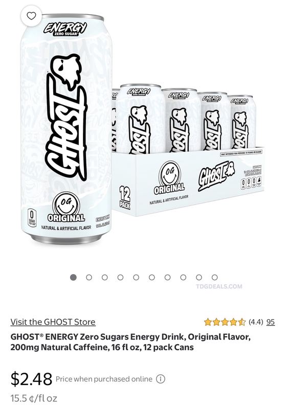 GHOST Energy 12-Pack for just $2.48 at Walmart 🤯