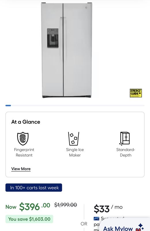 Insane fridge deal idk how long that’s gonna last