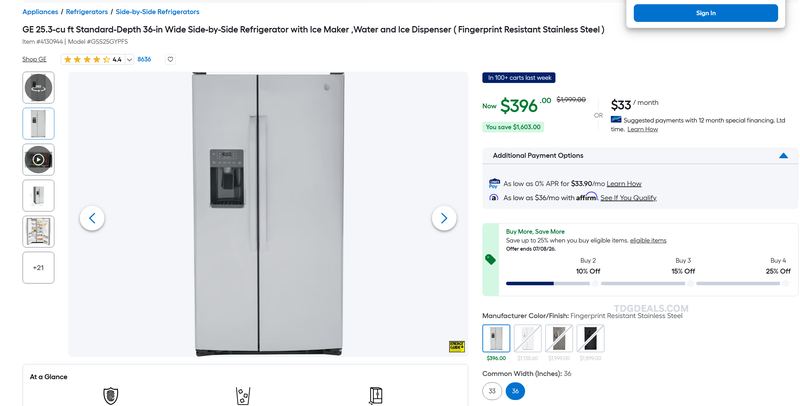 GE FRIDGE CLEARANCE DEAL ❄️