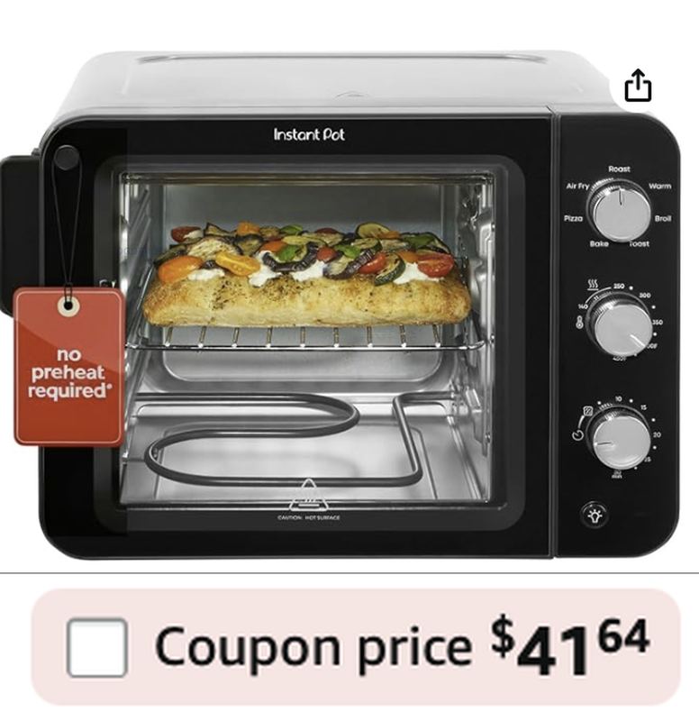 $41.64 INSTANT POT AIR FRYER TOASTER OVEN