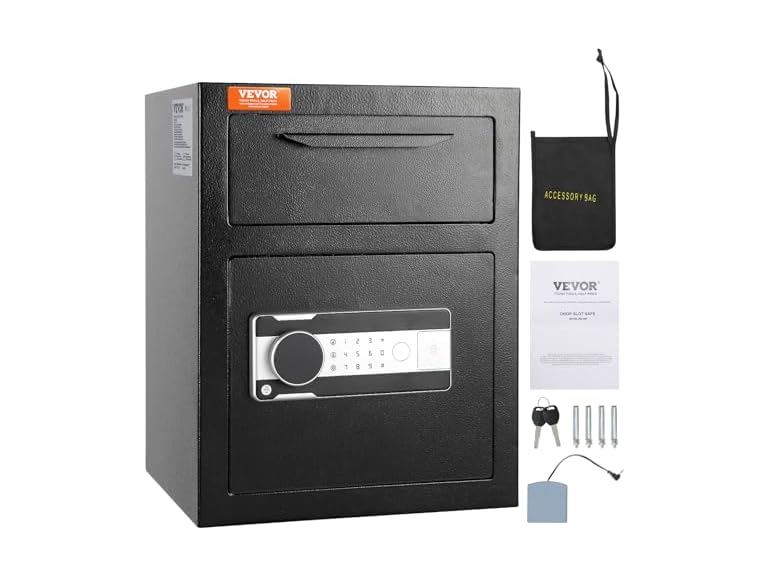 1.7 Cub Depository Safe, Deposit Safe with Drop