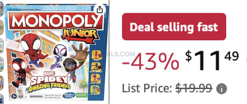 Monopoly Junior: Marvel Spidey and His Amazing Friends Edition