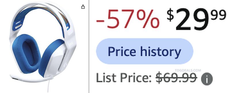$69.99 LOGITECH G335 GAMING HEADSET NOW $29.99