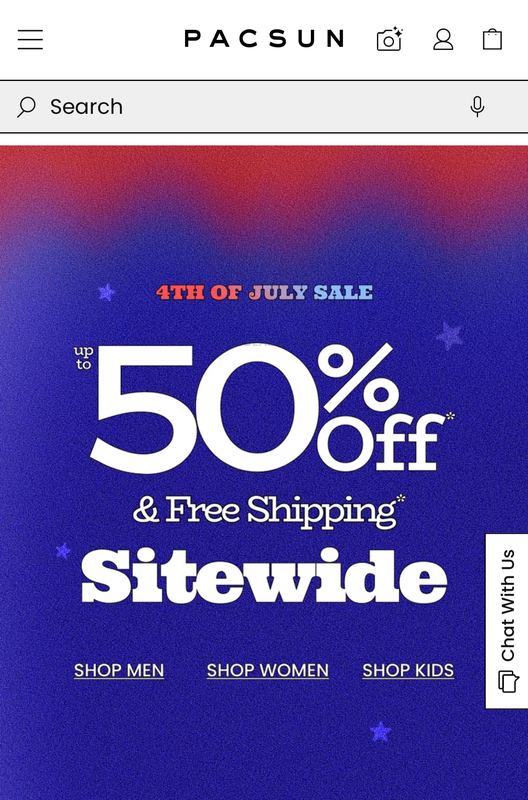 PACSUN 4TH OF JULY SALE 🇺🇸