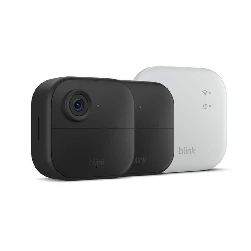 Blink - Outdoor 4 XR-Wireless Battery Operated Outdoor Security Camera System with 2-Cameras and Included Sync Module XR, Black