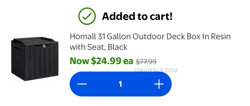 HOMALL 31-GAL DECK BOX — FROM $22.99