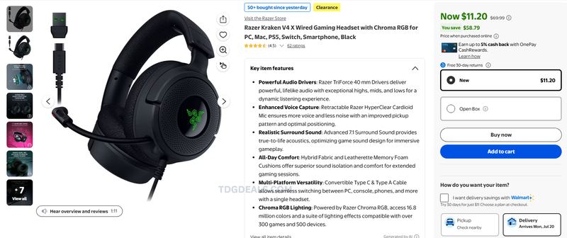 RAZER KRAKEN V4 X CLEARANCE