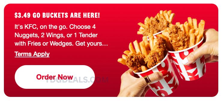 FOOD DEAL: 🍽️ KFC $3.49 GO BUCKETS ARE BACK