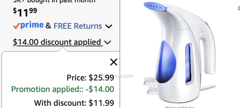 STEAMER FOR CLOTHES - $12 AFTER COUPON