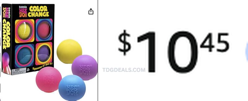 IN STOCK Schylling Needoh Teenie Color Change Needoh - Sensory Squeeze Toy - 4 Pack