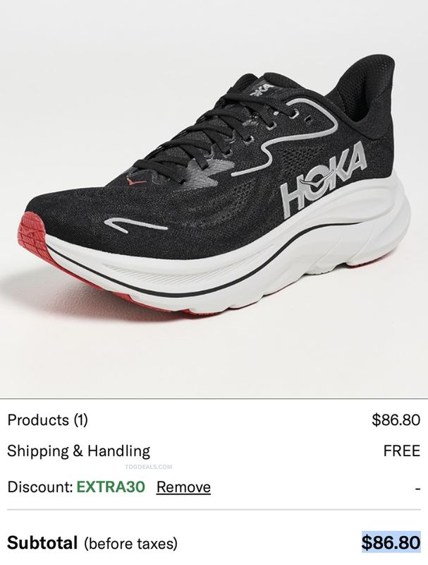 MEN'S HOKA CLIFTON 10 SNEAKERS FOR UNDER $100